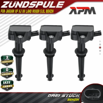 3x Bobina Accensione per Jaguar XF XJ XK Land Rover Discovery IV Range Rover III 5.0L - Immagine 1 di 4