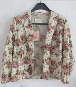 DAMEN RIVER ISLAND BLUMENJACKE GRÖSSE 14 BRANDNEU MIT ETIKETT - Bild 1 von 11