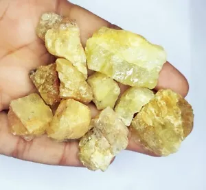 294.22 Ct Loose Gemstone Natural Yellow Beryl Heliodor Rough Lot Translucent Gem - Picture 1 of 5