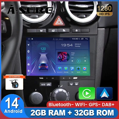 Android 14 Für Opel Corsa C/D Zafira B Astra Autoradio Carplay GPS FM 2+32G AHD - Bild 1 von 4