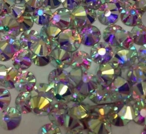 1440 piezas Cristal AB Estrás No Hotfix Gemas de Vidrio Trasero Plano - Imagen 1 de 1
