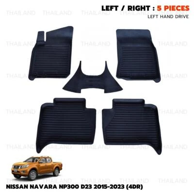 LHD Rubber 3D Floor Mat Carpets Fits Nissan Navara NP300 D23 4x4 2015 - 2023 - Imagem 1 de 4