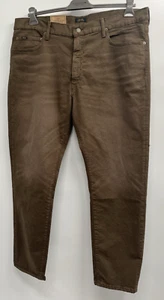 Pantalones de mezclilla Polo Ralph Lauren para hombre oscuros Loden Varick ajustados rectos elásticos talla 42B x 30 - Imagen 1 de 18