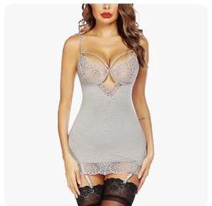 Body orsacchiotto donna lingerie avidlove con cintura giarrettiera pizzo babydoll slip interi - Foto 1 di 2
