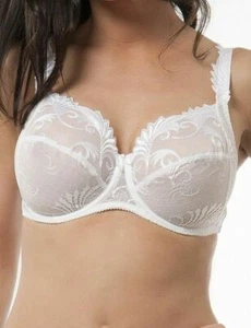 Empreinte Thalia Bra White Size 42F Underwired Full Cup Side Support Luxury 0756 - Picture 1 of 12