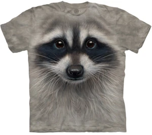Camiseta Raccoon Face Bandit Enmascarada City Life Coon Gris Animal Mountain S-5X - Imagen 1 de 4
