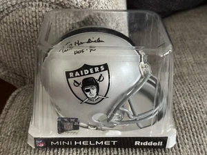 Ted Hendricks Autographed Oakland Raiders Mini Helmet W/ HOF Inscription - Picture 1 of 6