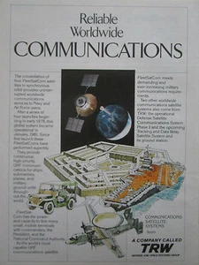 11/1981 PUB TRW DEFENSE SPACE FLEETSATCOM SATELLITE UHF PENTAGONE AD - Imagen 1 de 1