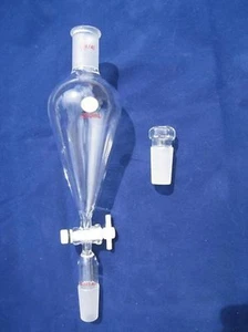 250 mL Separatory funnel, with glass stopper, PTFE stopcock - Picture 1 of 1