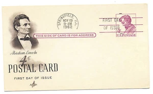 US 1962 4c Precancel Postal Stationery First Day Cover #UX48 Springfield IL Artc - Picture 1 of 2