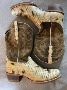 Outlaw K2E2 Women’s 10B Oryx Lizard Print Cowboy Boots Sparkle Badass Countrycor - Picture 1 of 8