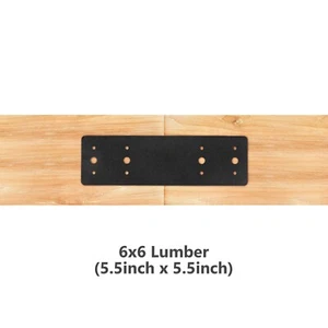 Placa plana de acero recto de 10"" X 3"" (2 piezas) con recubrimiento en polvo para marco de armadura - Imagen 1 de 7