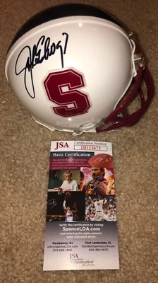 JOHN ELWAY SIGNED CUSTOM STANFORD CARDINAL MINI HELMET DENVER BRONCOS JSA - Image 1 of 4