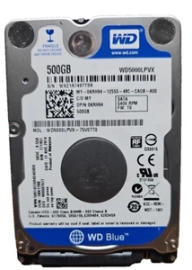 Western Digital 500GB HDD Model WD5000LPVX 8 MB Cache 5400 rpm Used Tested - Picture 1 of 1