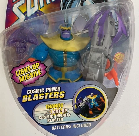 THANOS Figure Cosmic Power Silver Surfer New in Package 1997 NEW RARE Cover