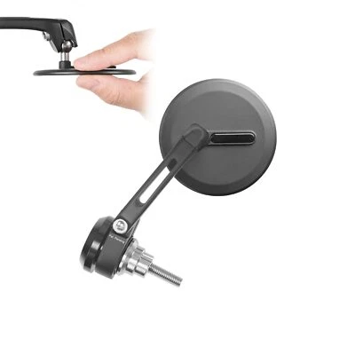 US Duty Paid Bar end mirrors mini slim OJO round black for Indian Scout Bobber — 第 1/4 张图片