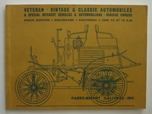 Antique & Classic Automobiles, 1969 Parke-Bernet Galleries Auction Catalog #2884 - Picture 1 of 5