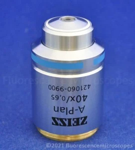Zeiss A-Plan 40x /0.65, ∞/0.17 mm. Spring M27 Thread Microscope Objective - New - Picture 1 of 1
