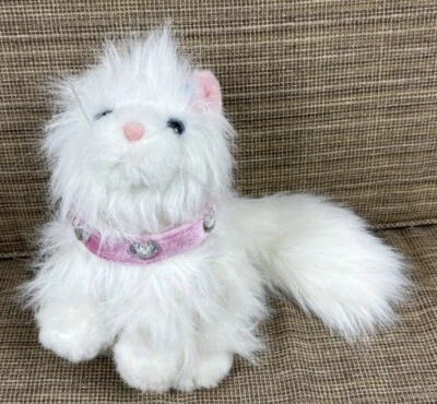 Ganz Webkinz Persian White Cat Kitty 8" Plush Stuffed Animal Blue Eyes No Code - Image 1 of 4