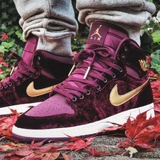 jordan 1 maroon velvet