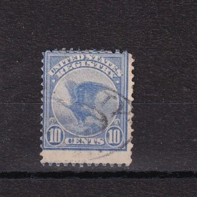 1911 US Registration Stamp # F1 Bald Eagle 10 ¢ Ultramarine Pref 12 Lot 512 - Image 1 of 2
