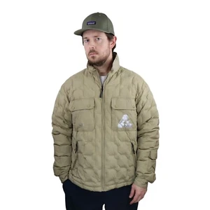 Palace Pertex Work Down Insulated Puffer Jacket Coat Mens Large Tan Winter 2022 - Picture 1 of 12