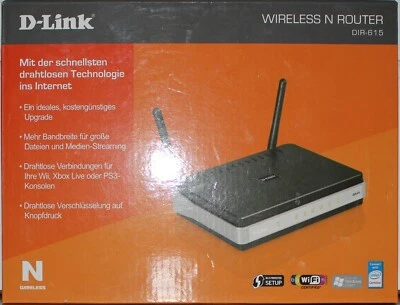 D-Link DIR-615 300Mbps 4-port 10/100 Wireless N 802.11n Router (DIR-615/E) - Bild 1 von 4