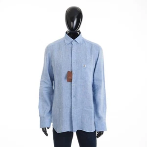STEFANO RICCI 800$ Linen Shirt - Novara Collar, Eagle Head Hardware - Picture 1 of 13