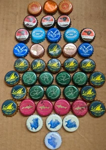 42 Assorted Unusual Craft and Fish and Animal Beer Bottle Caps  BC18 - Picture 1 of 5