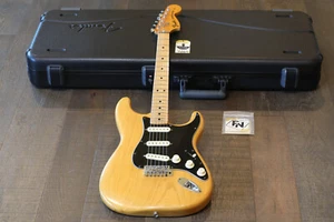 Vintage! 1975 Fender Stratocaster Electric Guitar Natural + Fender Case - Picture 1 of 21