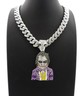 Hp Hop TRAP Drp pendant & 12mm 18 Full ced Cuban Choker Chan Blng