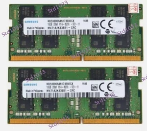 2x16GB 2RX8 DDR4 3200AA PC4-3200Mhz SODIMM 260 pin Laptop Memory RAM Samsung - Picture 1 of 1