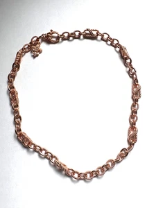 Judith Ripka Silver 14K Rose Gold Clad Necklace 18" - Picture 1 of 4