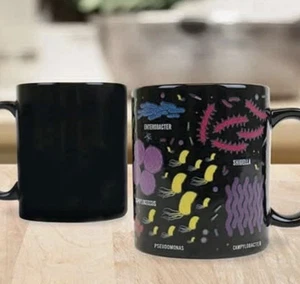 GERMAPHOBE Heat Reveal Black Ceramic Mug Gift Republic NIB new Revealing - Picture 1 of 7