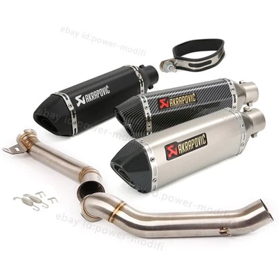 Exhaust Muffler Mid Link Pipe Modified Tips Silencer 51MM For Duke 690 2012-2018 - Image 1 of 4