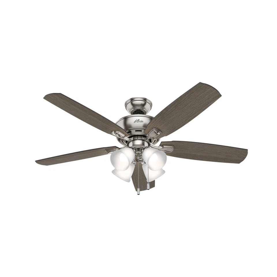 Hunter 52" Amberlin Ceiling Fan w/ 4 LED Lights & Pull Chain Casual Transitional - Image 1 of 1