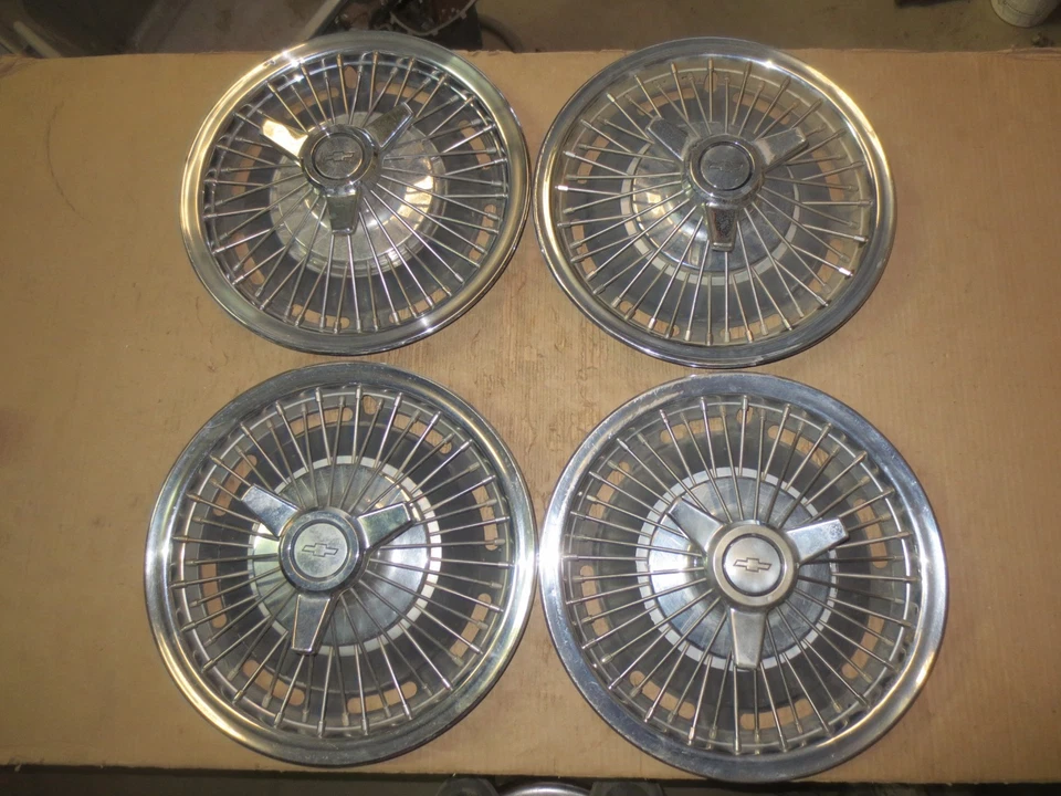 64 65 66 Chevrolet Van Chevelle Chevy II Hubcap Rim Wheel Cover 14" WIRE SPOKE 4 - Image 1 of 4