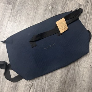 Montblanc Parfum Azul Marino Bolsa de Viaje Fin de Semana Grande Correa Ajustable Nueva con Etiquetas - Imagen 1 de 3