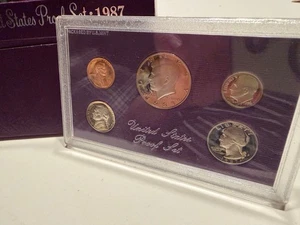 1987-S US Mint 5 Coin Proof Set. Ultra Cameos.  OGP - Picture 1 of 1
