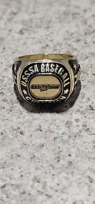 Réplica de anel USSSA Baseball Champion tom dourado - Imagem 1 de 4