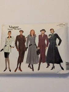 Vogue 1237 Misses Dress Top Skirt Sewing Pattern Size 18-22 Vintage - Picture 1 of 2