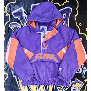 Vintage 1990s Phoenix Suns Starter Space Pouch Jacket Large Womens - Picture 1 of 6