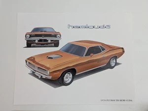 1970 Plymouth Hemi Cuda Barracuda 11x14 Poster Druck - Bild 1 von 3