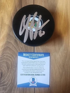BRANDON SAAD BLACKHAWKS SIGNED AUTOGRAPHED PUCK COA BAS BECKETT #S17881 - Picture 1 of 2