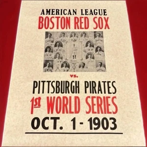 1903 World Series Boston Red Sox 1st Win vs Pirates Baseball 18"x26" Poster - Picture 1 of 6