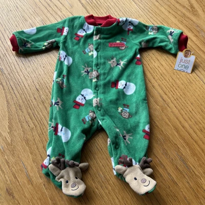 Mono para dormir Just One You Infant My First Christmas Reindeer Nuevo con etiquetas NUEVO Foto 1 de 4