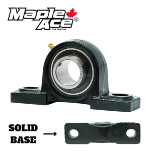 Cojinete de bloque de almohada UCP204-12 diámetro de 3/4", 2 pernos, autoalineable, base sólida - Imagen 1 de 4
