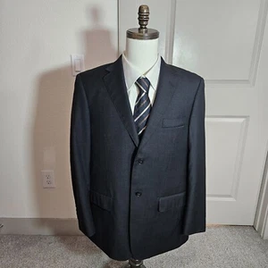 Jhane Barnes Wool Cashmere 42S Suit Blazer Jacket Men Black - Picture 1 of 18