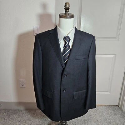 Jhane Barnes Wool Cashmere 42S Suit Blazer Jacket Men Black - Image 1 of 4