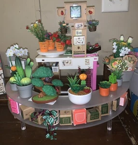 Invernadero muñecas tamaño Barbie ~ tienda de plantas con muchos accesorios - Imagen 1 de 5